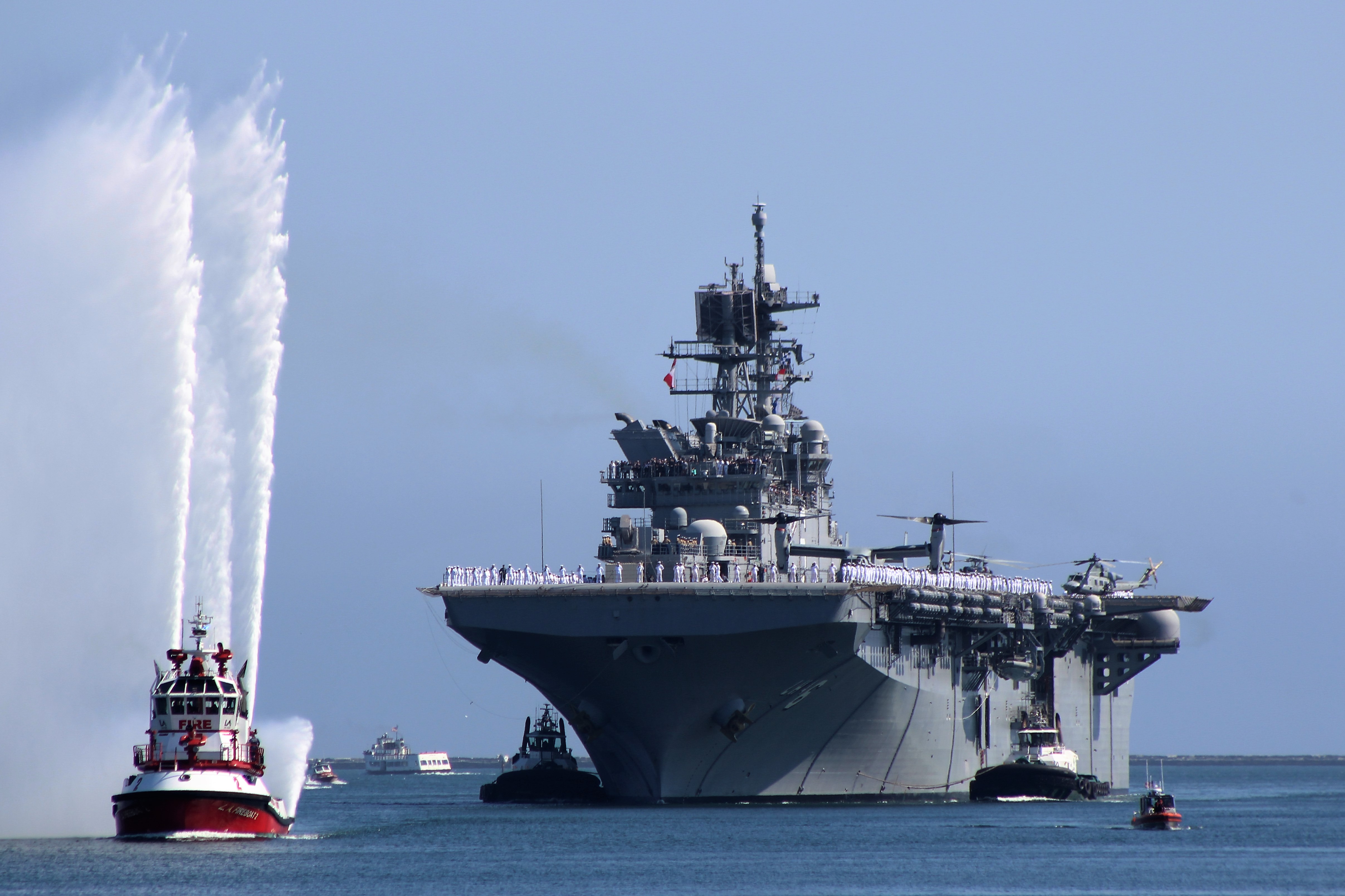 LHA 6 USS America Amphibious Assault ship arrives in Los Angeles for LA Fleet Week - photo credit John Linder KC6JHV